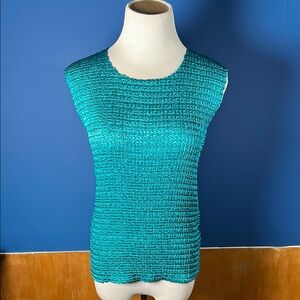 Teal Sleeveless Knit Top